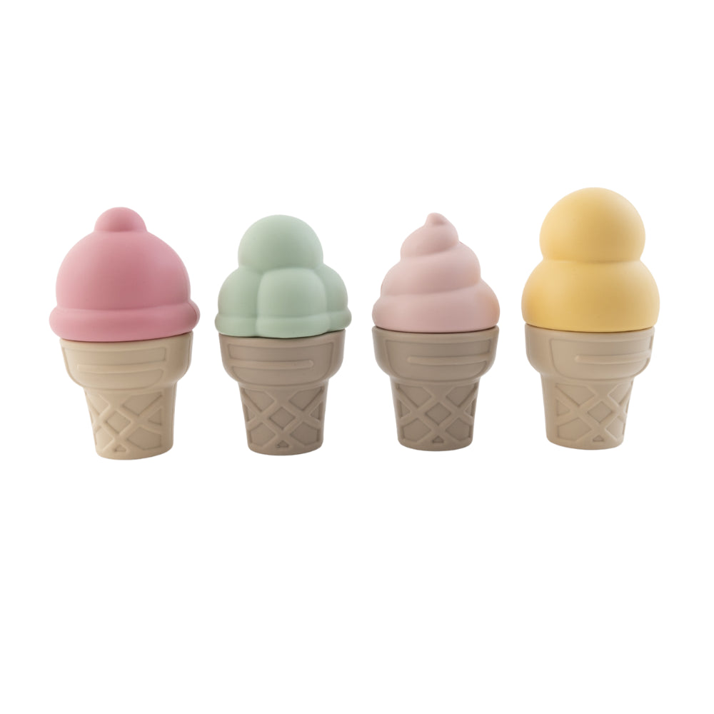 Baby Silicone Bath Toy 4pk - ICE CREAM